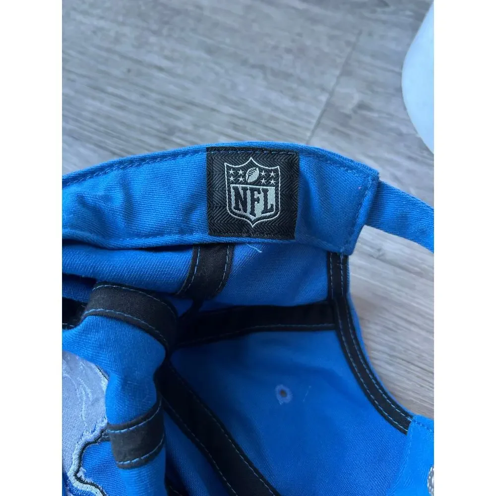 Detroit Lions 47 Brand Hat Womens Blue Sequin Logo Strapback Dad Cap Adjustable